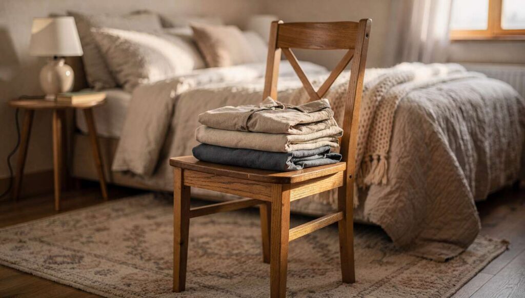 Kleding op een stoel stapelen: volgens psychologen typisch voor dit persoonlijkheidstype